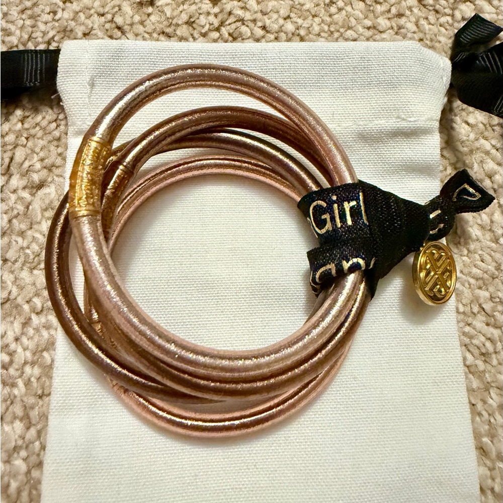 BudhaGirl Rose Gold Ombré All Weather Bracelet Set